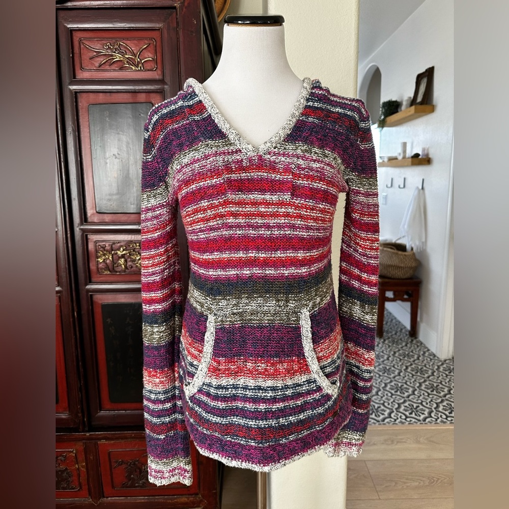 Roxy hooded knit sweater Size S